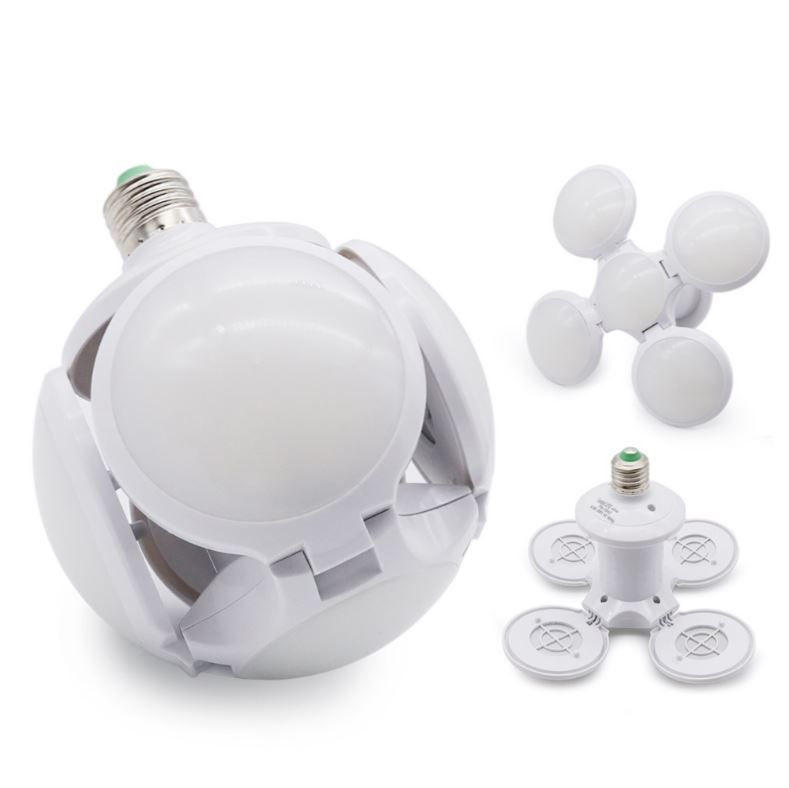Лампочка светодиодная лепестковая / Лампочка трансформер, E27 / Складной LED светильник Football UFO #1