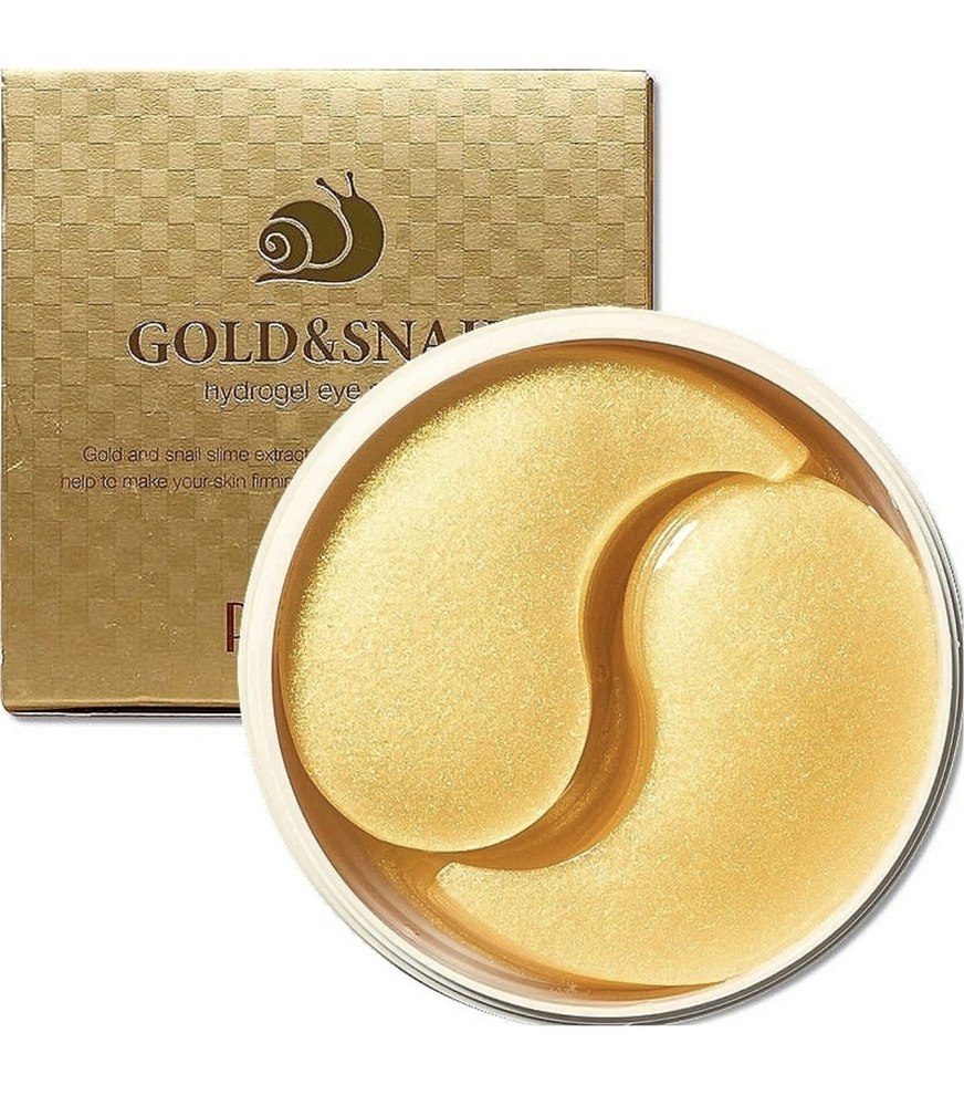 Гидрогелевые патчи для глаз с золотом и муцином улитки Hydro Gel Eye Patch Gold Snail, 60 шт  #1