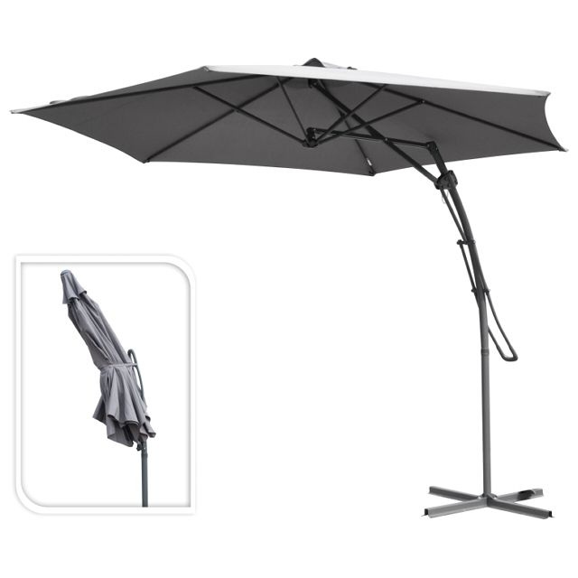 зонт от солнца d380см h1,98м серый полиэстер #1