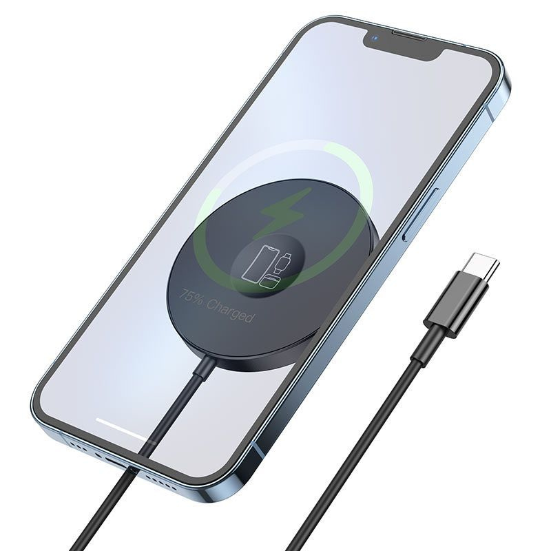 Беспроводное зарядное устройство Hoco Magnetic Wireless fast charger 3in1 CW41, Чёрное  #1