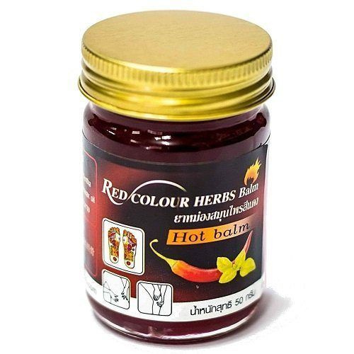 RED COLOUR HERBS Balm, Hot Balm, Novolife (КРАСНЫЙ травяной согревающий бальзам), 50г  #1