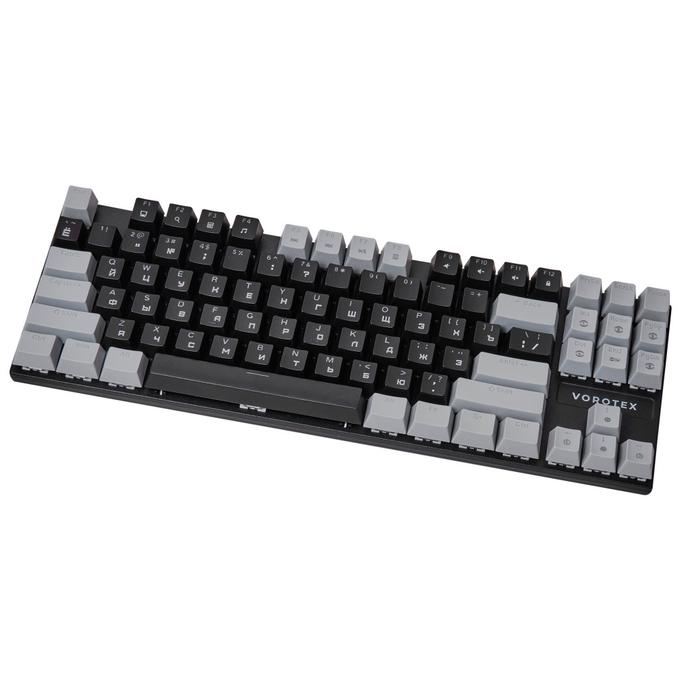 Клавиатура игровая проводная VOROTEX K87S Red Switch, русская раскладка (Чёрный, серый)  #1