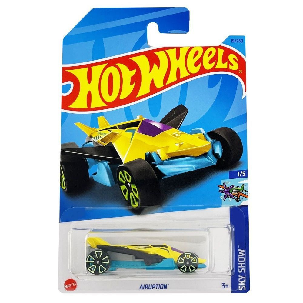 HKK51 Машинка металлическая игрушка Hot Wheels коллекционная модель AIRUPTION желтый;бирюзовый  #1