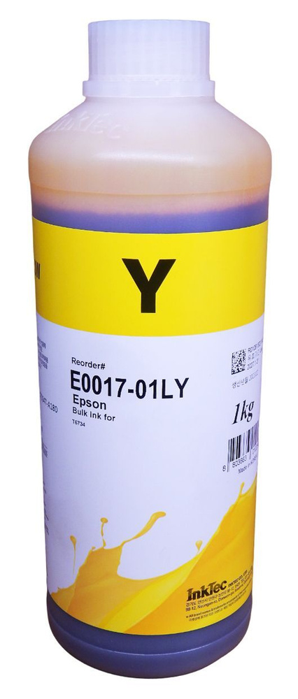 Чернила в канистре для картриджей Epson T6734/T6744, InkTec E0017, 1литр, Yellow  #1