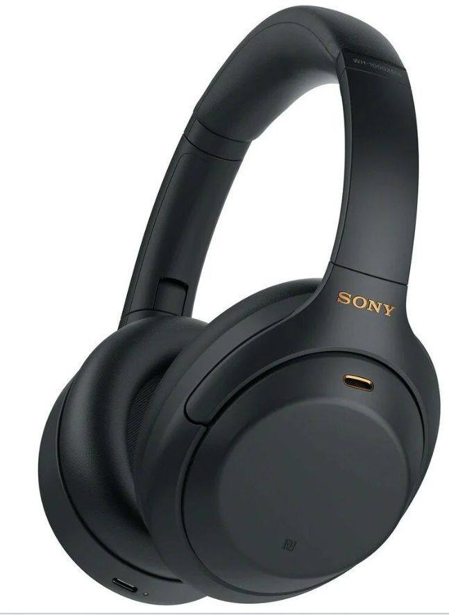 Sony Наушники беспроводные с микрофоном Sony WH-1000XM4, Bluetooth, USB Type-C, черный  #1