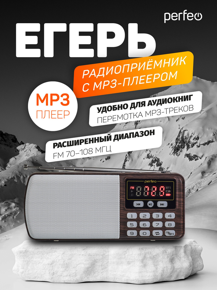 Радиоприёмник Perfeo ЕГЕРЬ, цифровой, коричневый. купить по низкой цене ...