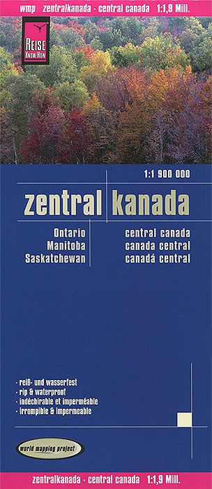 Канада центральная. Карта. Central Canada. 1: 1900000 #1