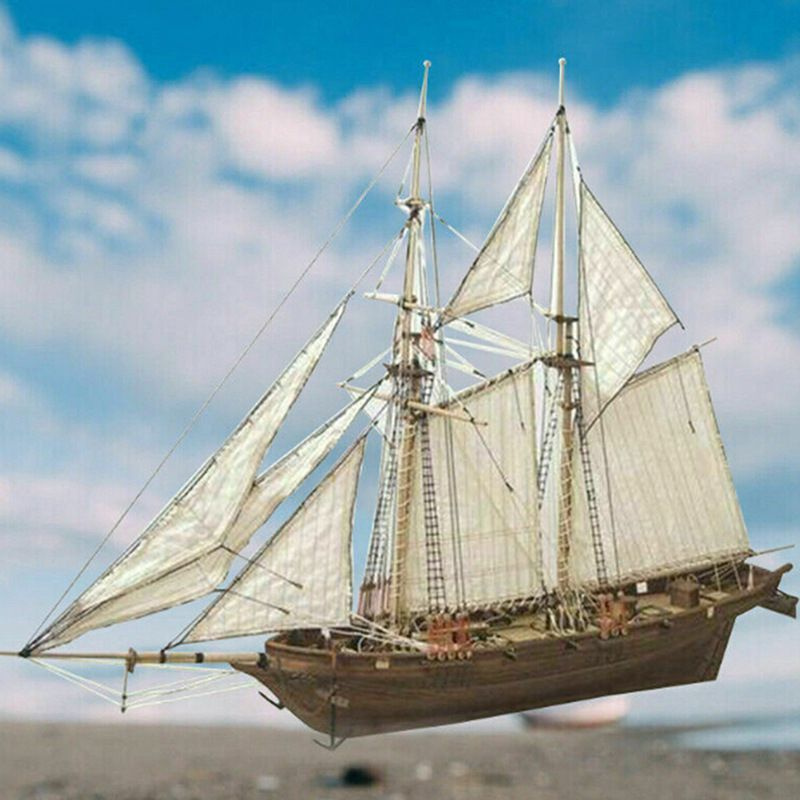 Сборная модель корабля деревянный Конструктор 3Д Парусник HALCON  #1