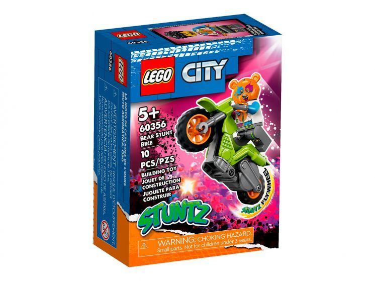 Lego City Трюковый мотоцикл с медведем #1