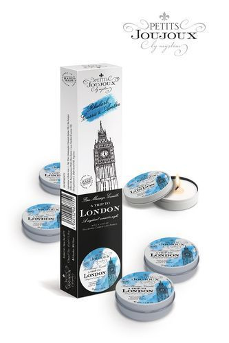 Набор из 5 эротических массажных свечей Petits JouJoux London Refill ревень и амбра, 33 гр. интимная #1