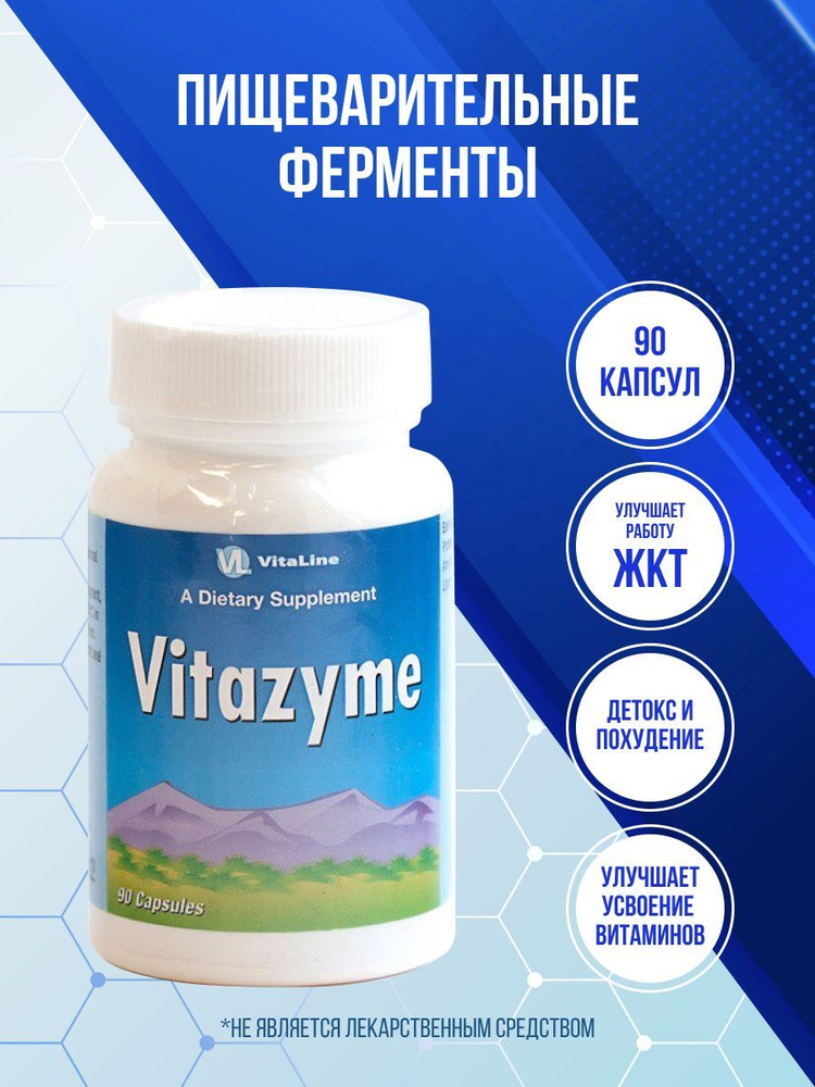 Витазим ферменты для улучшения пищеварения 90 капсул - купить с ...