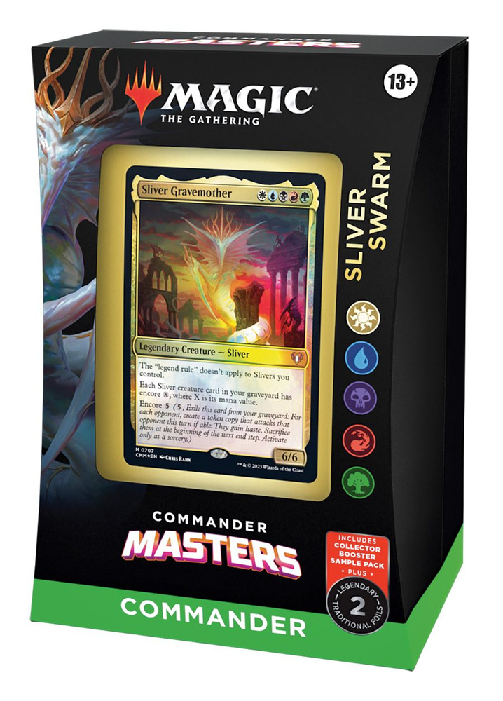 Magic The Gathering: Commander Deck Sliver Swarm MTG издания Commander Masters на английском  #1