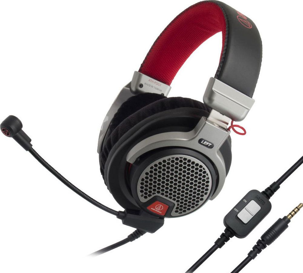 Audio-Technica Наушники проводные с микрофоном, 3.5 мм, красный, черный  #1