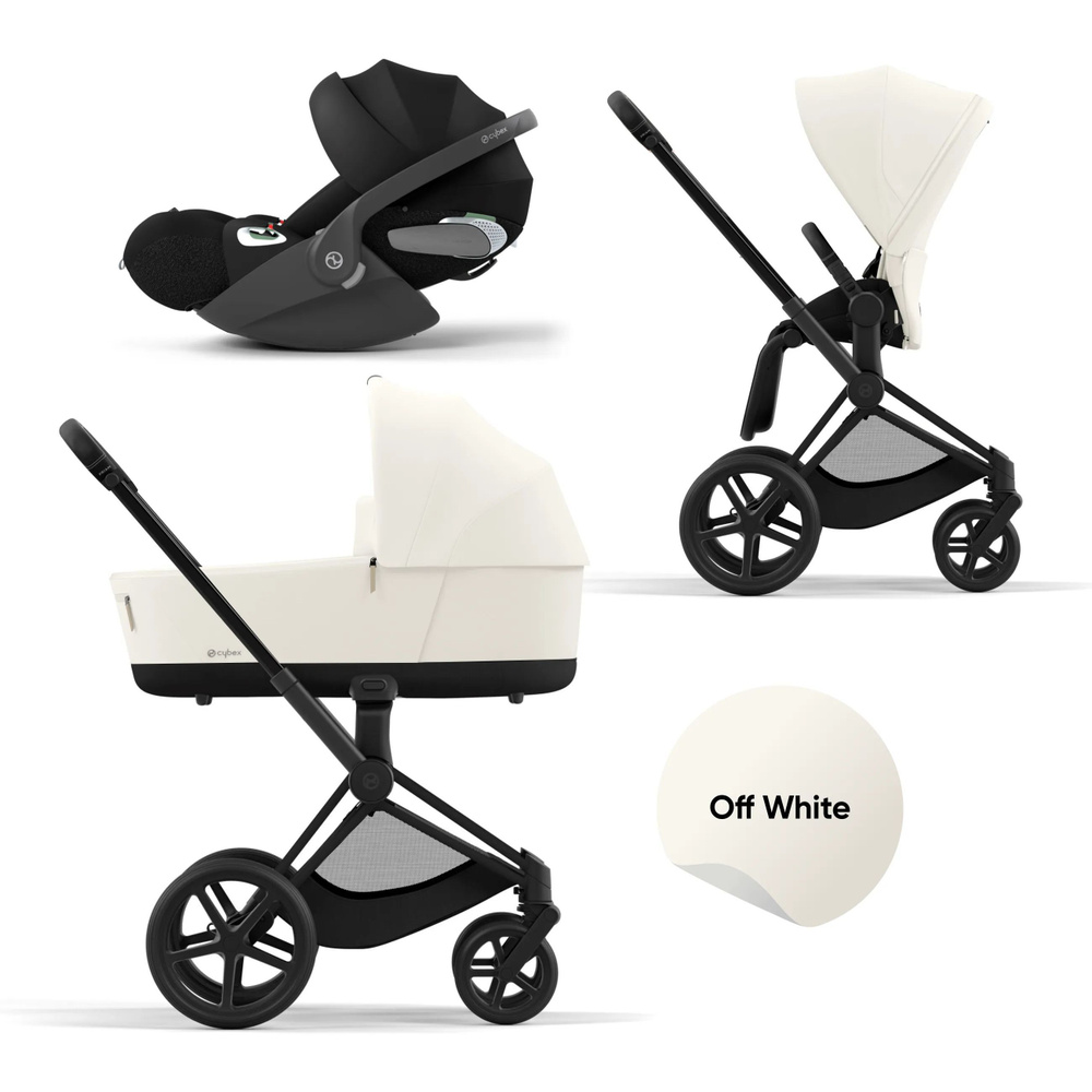 Cybex Priam IV Коляска 3 в 1, шасси Matt Black/Off White #1