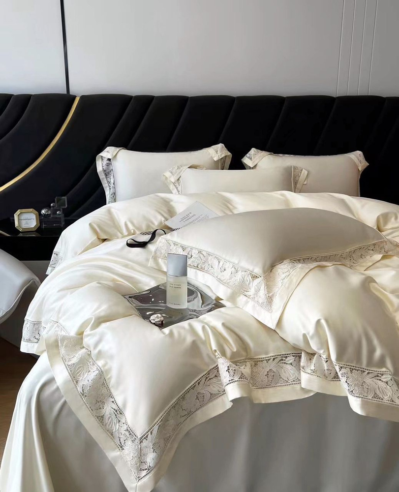 La Perla Комплект постельного белья с одеялом, Длинноволокнистый сатин, Евро, наволочки 50x70  #1