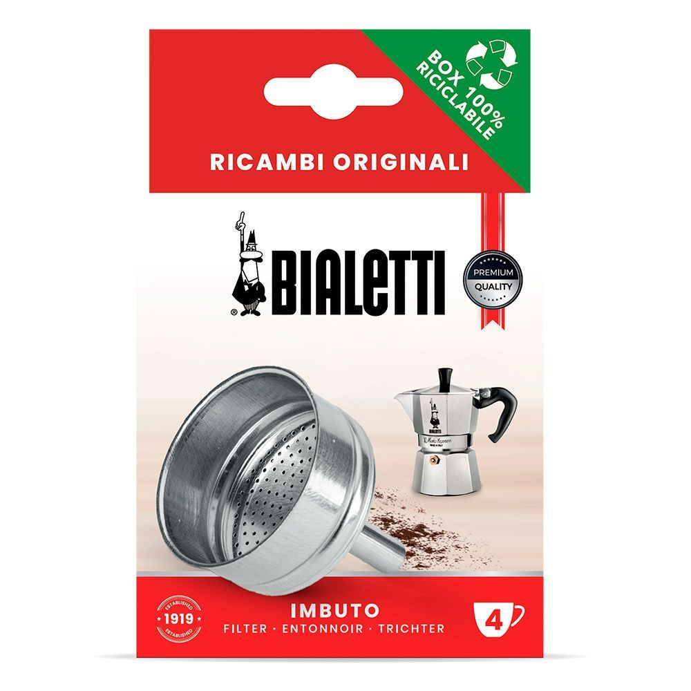 Воронка для гейзерных алюминиевых кофеварок Bialetti на 4 порции  #1