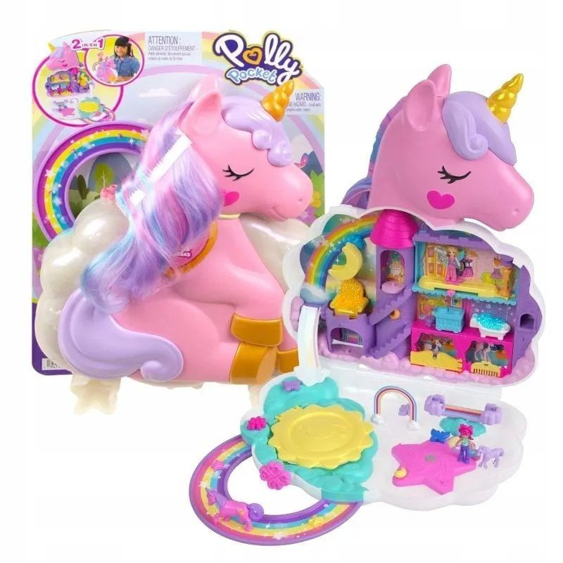 Набор Polly Pocket Игровой набор Салон красоты Единорог Unicorn HKV51  #1