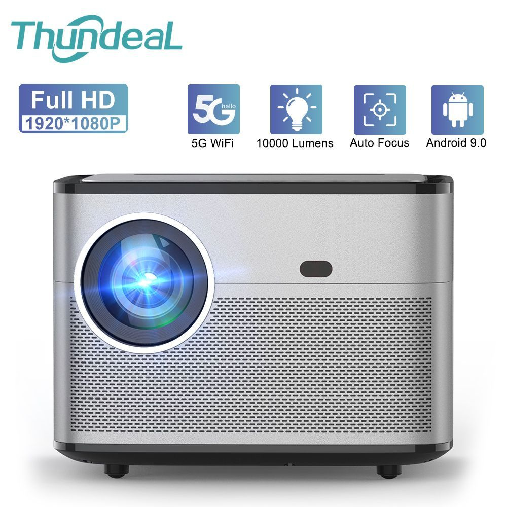 Проектор Thundeal PG550 W с автофокусом Full HD 1080P 4K пыленепроницаемый 10000 люмен 5G WiFi Android #1