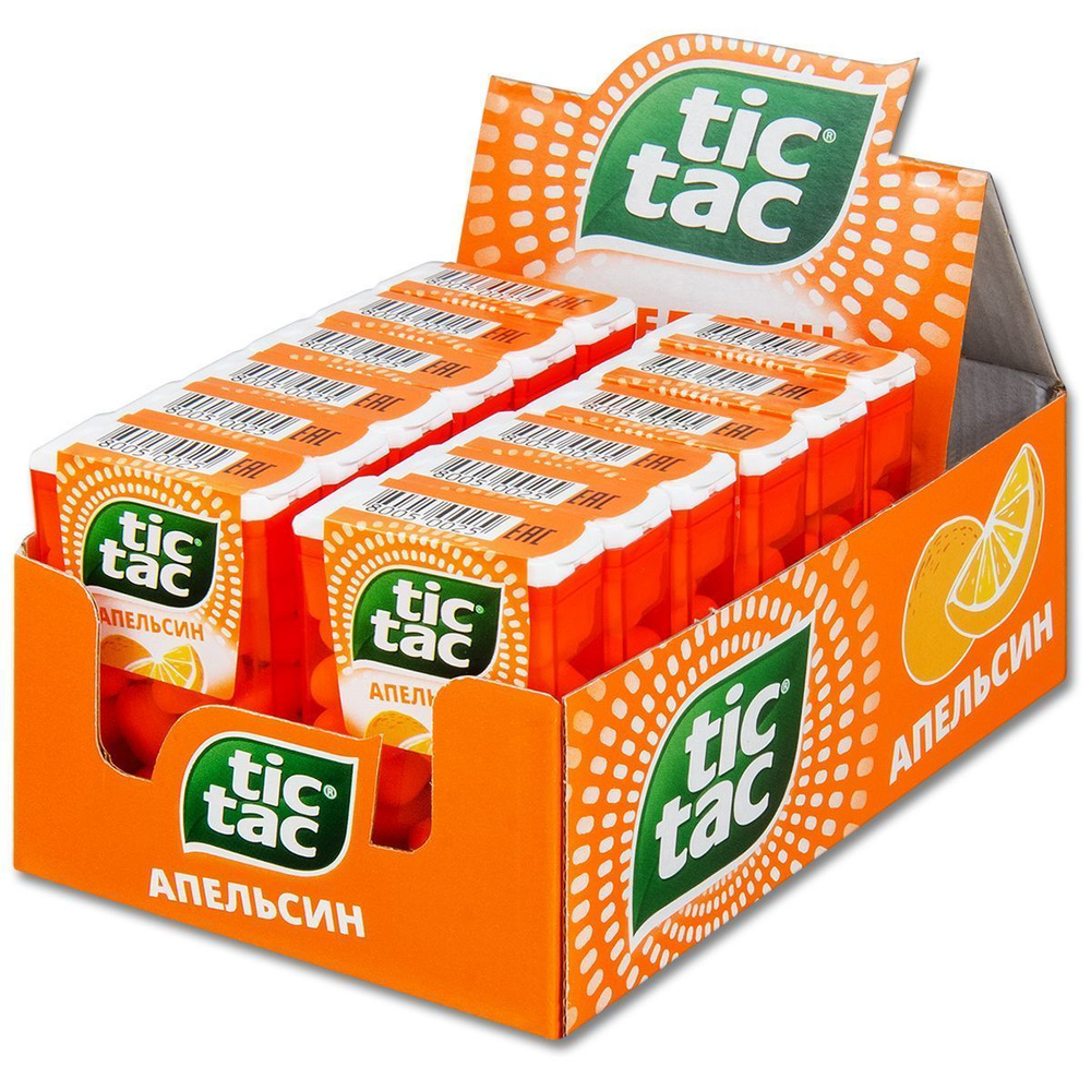 Драже Tic Tac, со вкусом апельсина, 12 шт #1