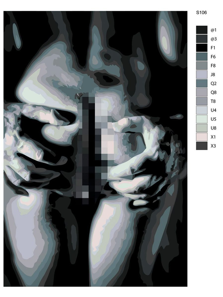 Картина по номерам для Взрослых S106 "Эротика Без Цензуры" 50x70  #1