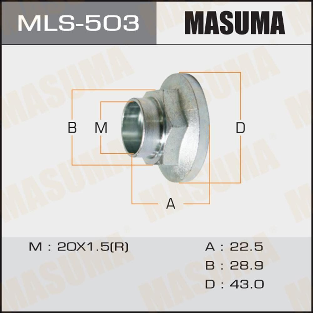 Masuma Гайка ШРУСа 20*1.5 Masuma MLS-503 арт. MLS-503 #1