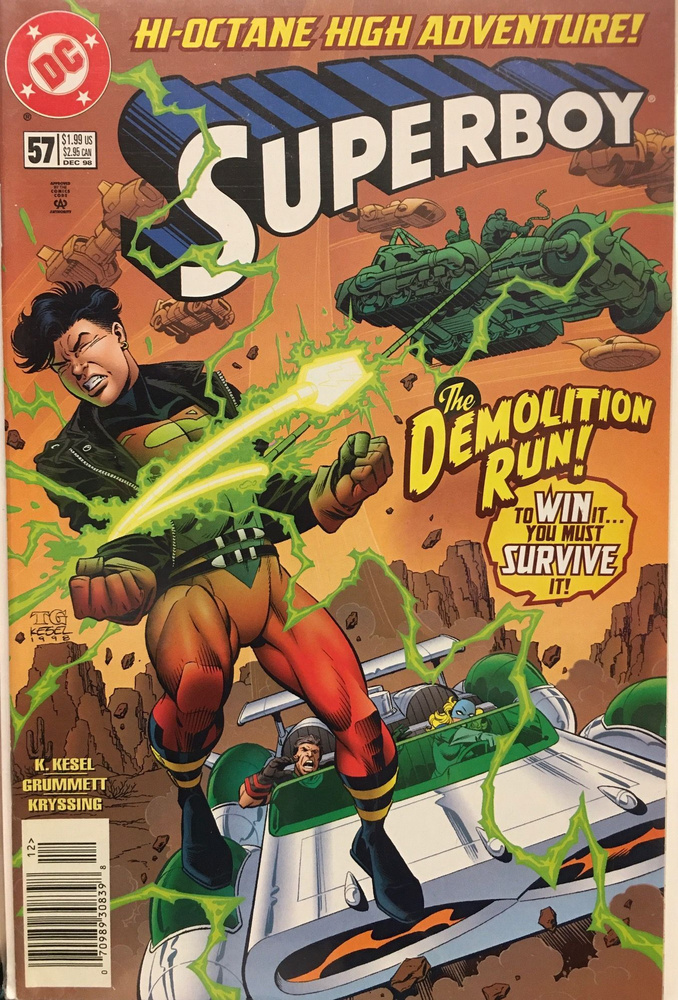SuperBoy #57 Dec 98. The Demolition Run. DC Comics. Оригинальный комикс на английском языке.  #1