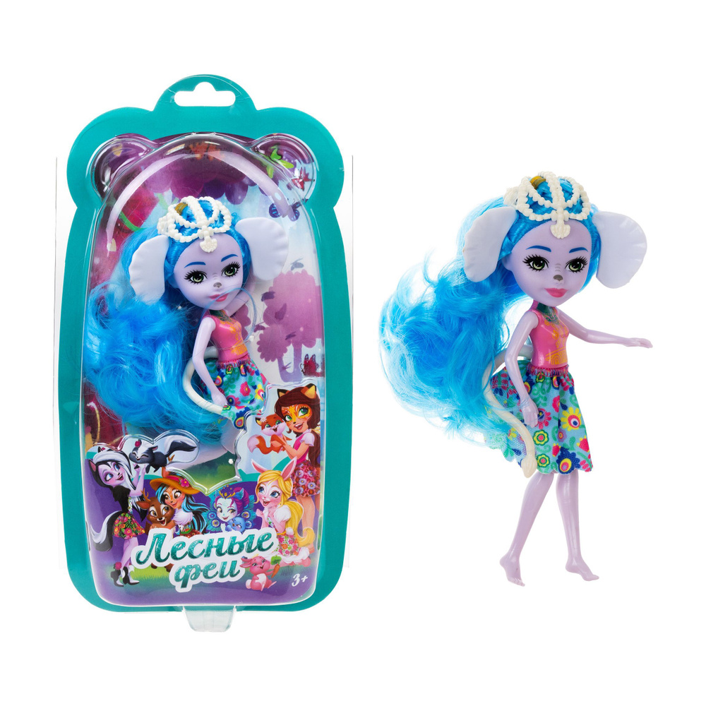 Кукла 1TOY Лесные Феи с голубыми волосами, детская, принцесса леса, игрушка для девочки, 16 см  #1