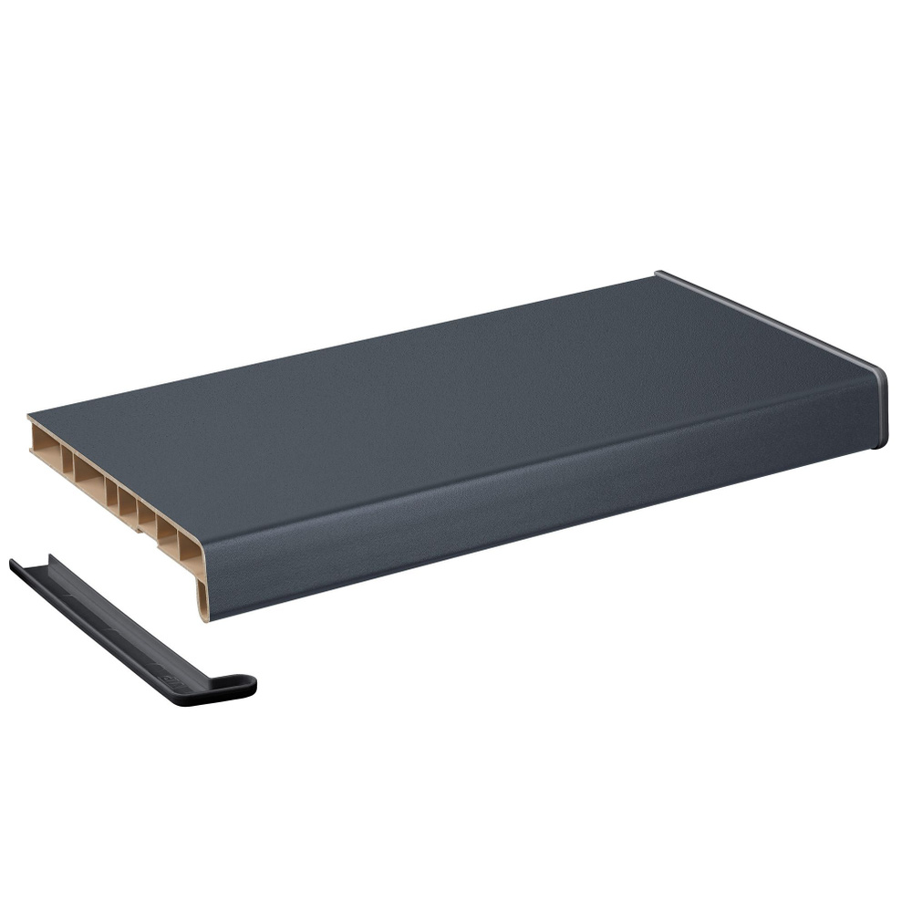 Подоконник Кристаллит дизайнерский Антрацит матовый 800 мм*350 мм ...