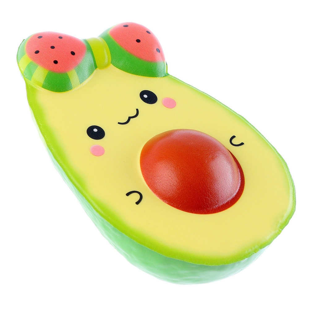 Мялка-сквиш "Авокадо", мягкая сжимаемая игрушка-антистресс, давилка для ...