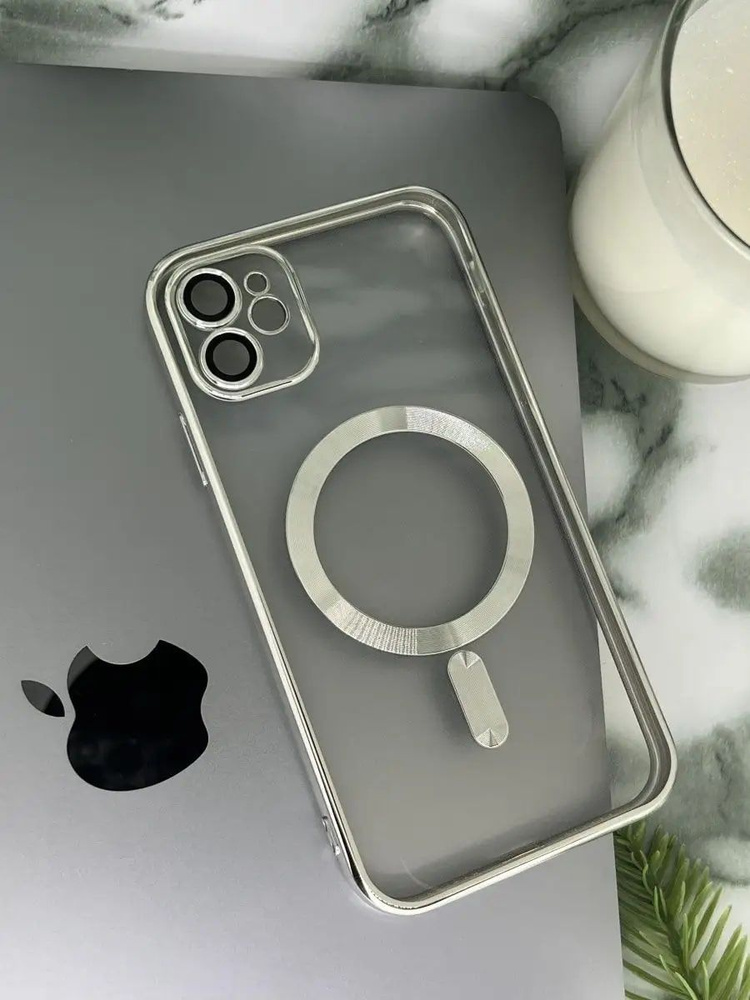 Прозрачный MagSafe чехол для iPhone 11 с защитой камеры из силикона и .