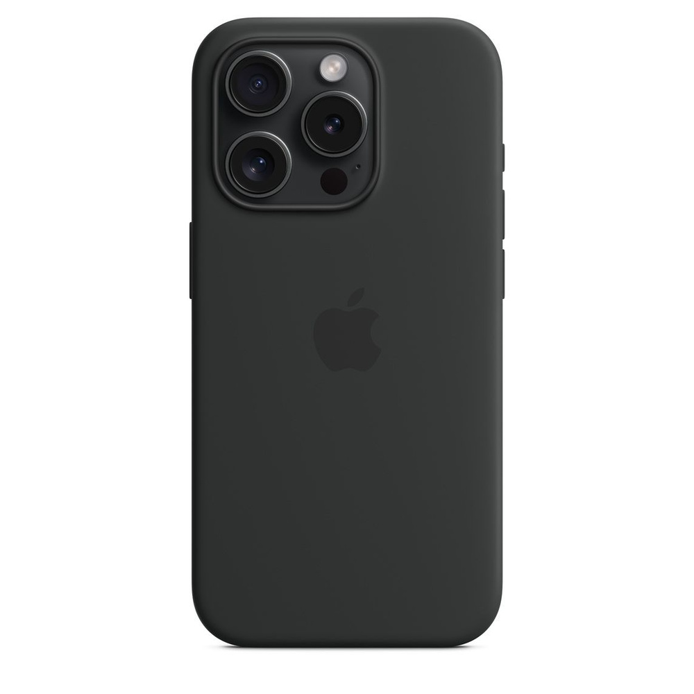 Чехол Apple Silicone case для iPhone 15 Pro, цвет Black (MT1A3ZM/A) #1