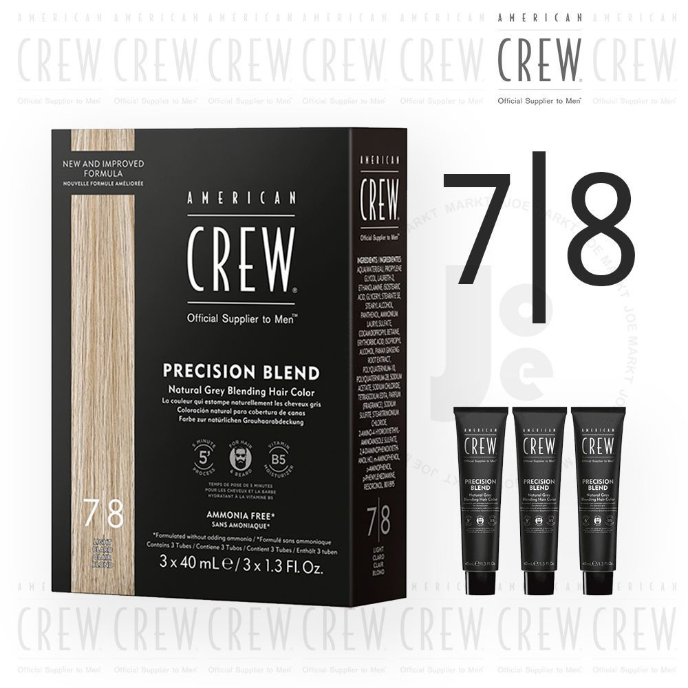 American Crew Precision Blend 7/8 - Камуфляж для седых волос, Блондин, 3х40 мл.  #1