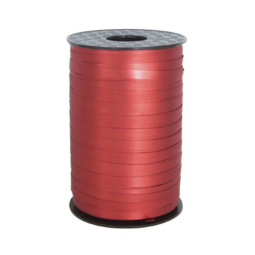 Лента полипропиленовая (0,5 см*250 м) Красный, Матовый металл, 1 шт.  #1