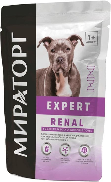 Корм Мираторг Expert Renal для собак, при заболеваниях почек, 85 г x 24 шт  #1