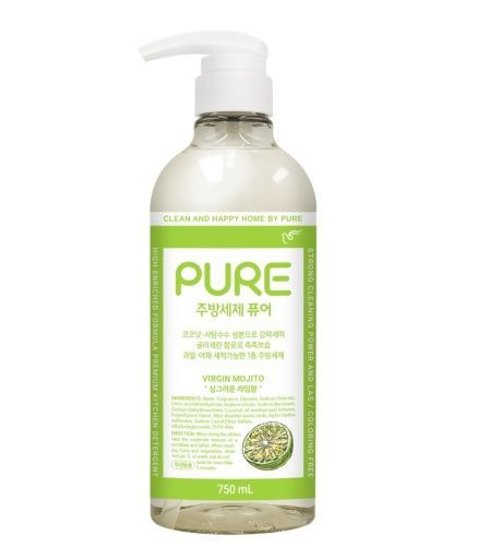 Средство для мытья посуды с ароматом лайма и мяты PURE MOJITO DISH DETERGENT 750мл  #1