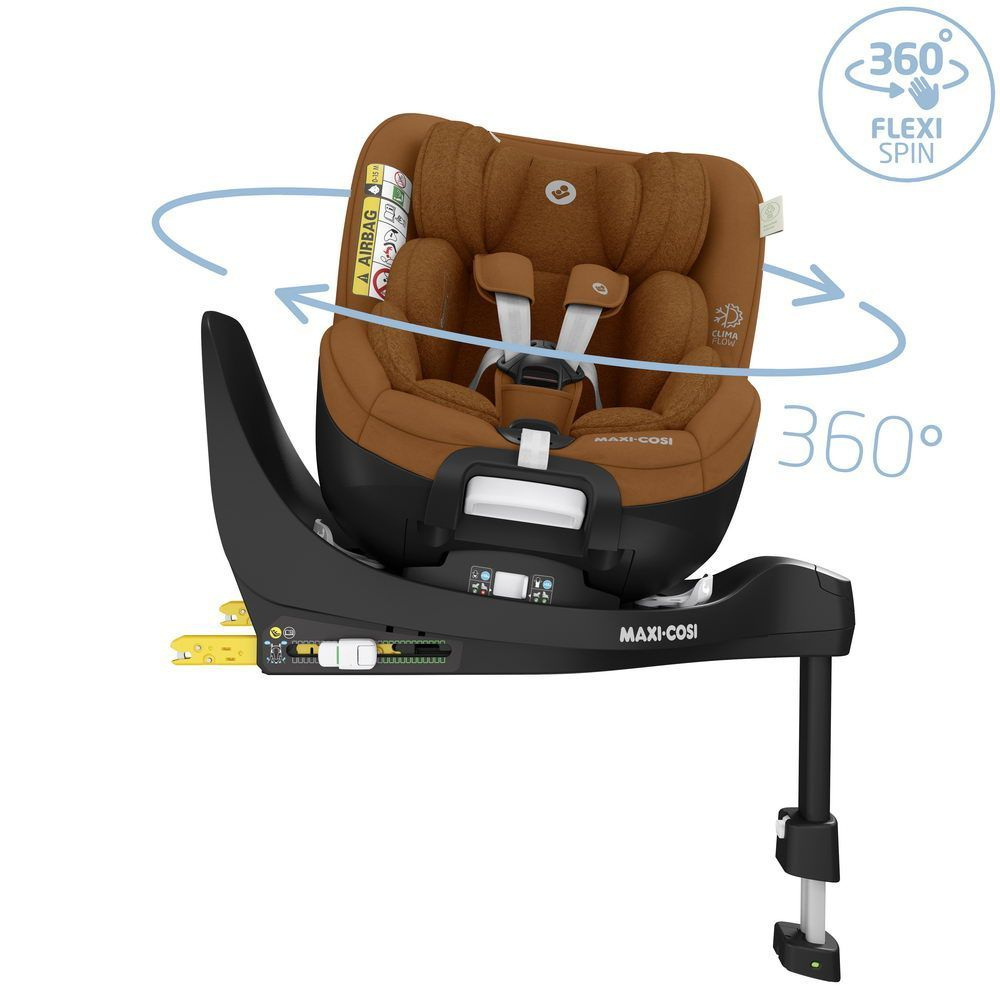 Автокресло детское Maxi-Cosi Mica Pro Eco I-size Authentic Cognac поворотное на 360 с креплением isofix #1