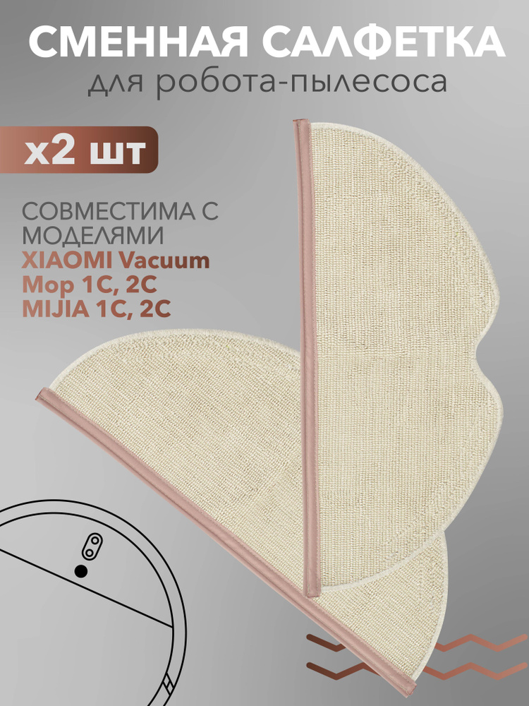 Сменная тряпка салфетка для робота пылесоса Xiaomi Mijia 1C, 2C, 1T  #1