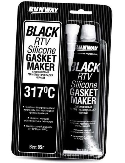 Герметик-прокладка Runway 8501 силиконовый черный 85 г #1