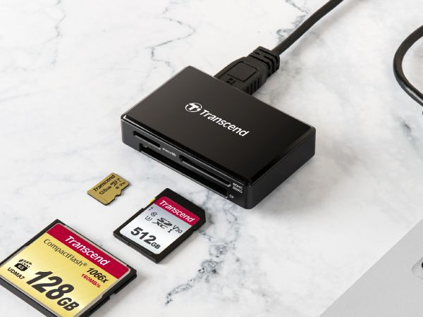 USB3.1 Gen.1 Картридер Transcend RDF8K2 черный для карт памяти SD, microSD и CompactFlash  #1