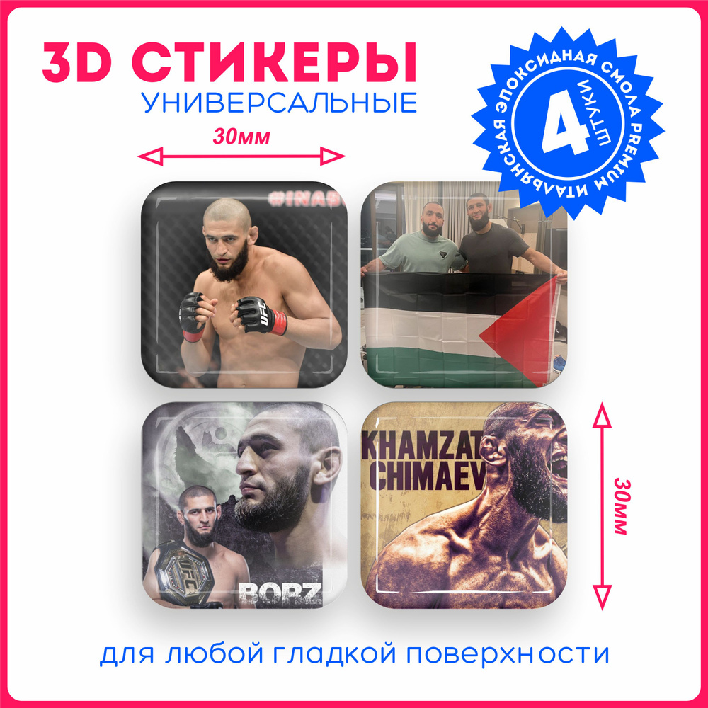 Наклейки на телефон 3д стикеры боец UFC Хамзат Чимаев - купить с доставкой  по выгодным ценам в интернет-магазине OZON (1267833779)