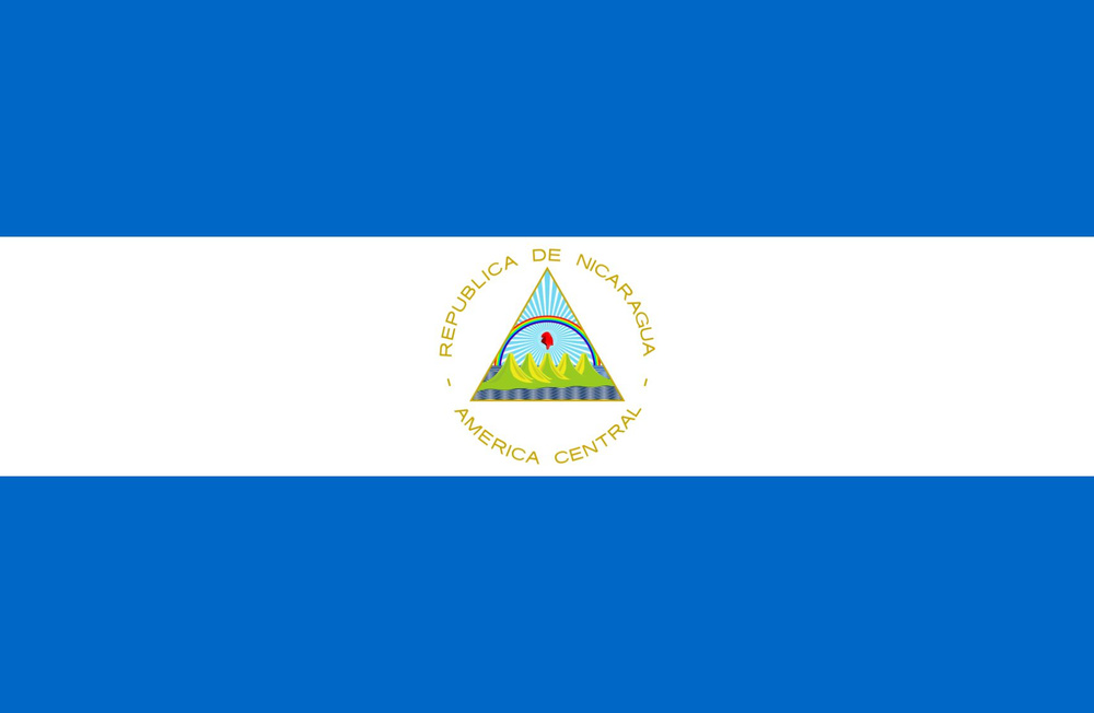 Двусторонний флаг Никарагуа 40х60 см на лодку, катер или яхту с люверсами  #1