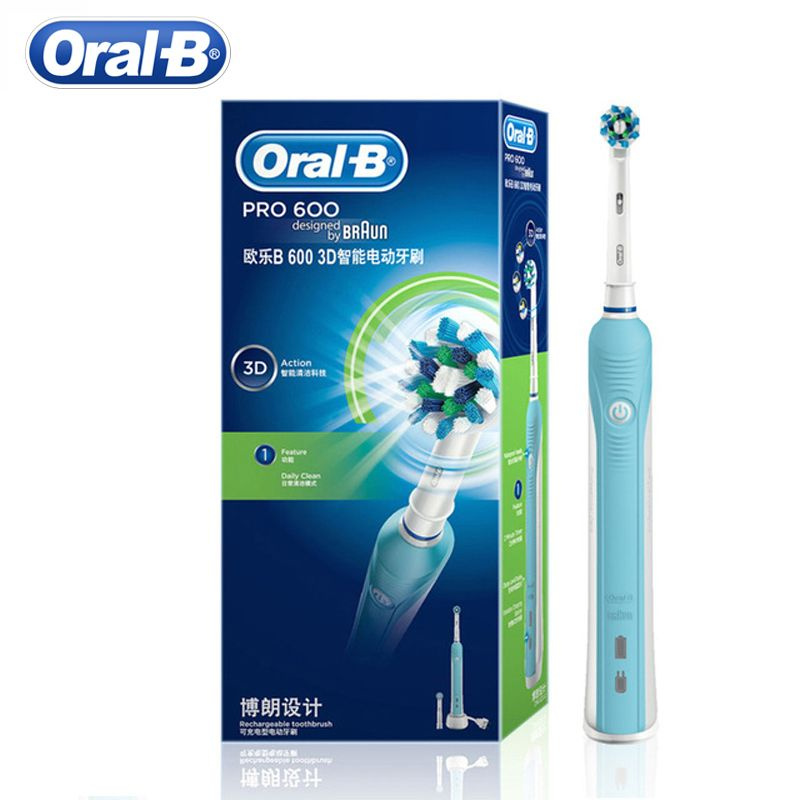 Oral-B Электрическая зубная щетка Pro 600, голубой #1