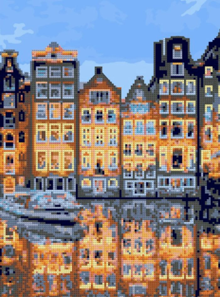 Набор для творчества Алмазная мозаика Тихий Амстердам 30*40 см  #1