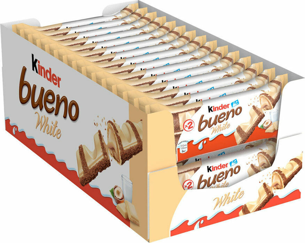 Вафли Kinder Bueno White в белом шоколаде,30х 39г #1