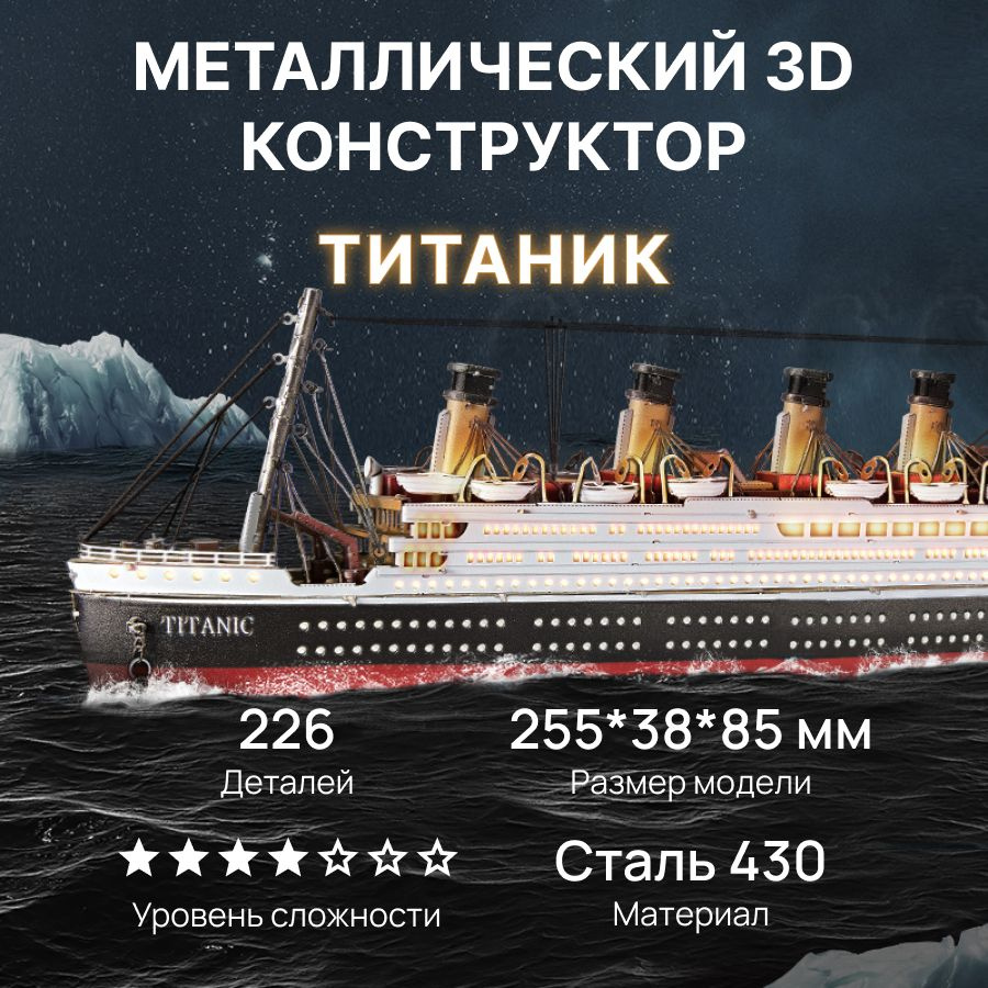 Конструктор металлический Титаник, 3D модель #1