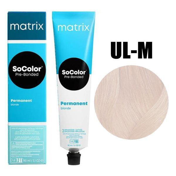 Matrix Перманентная краска для волос с бондером SoColor Pre-Bonded, UL-M (UL-8) ультра блонд мокка, 90 #1