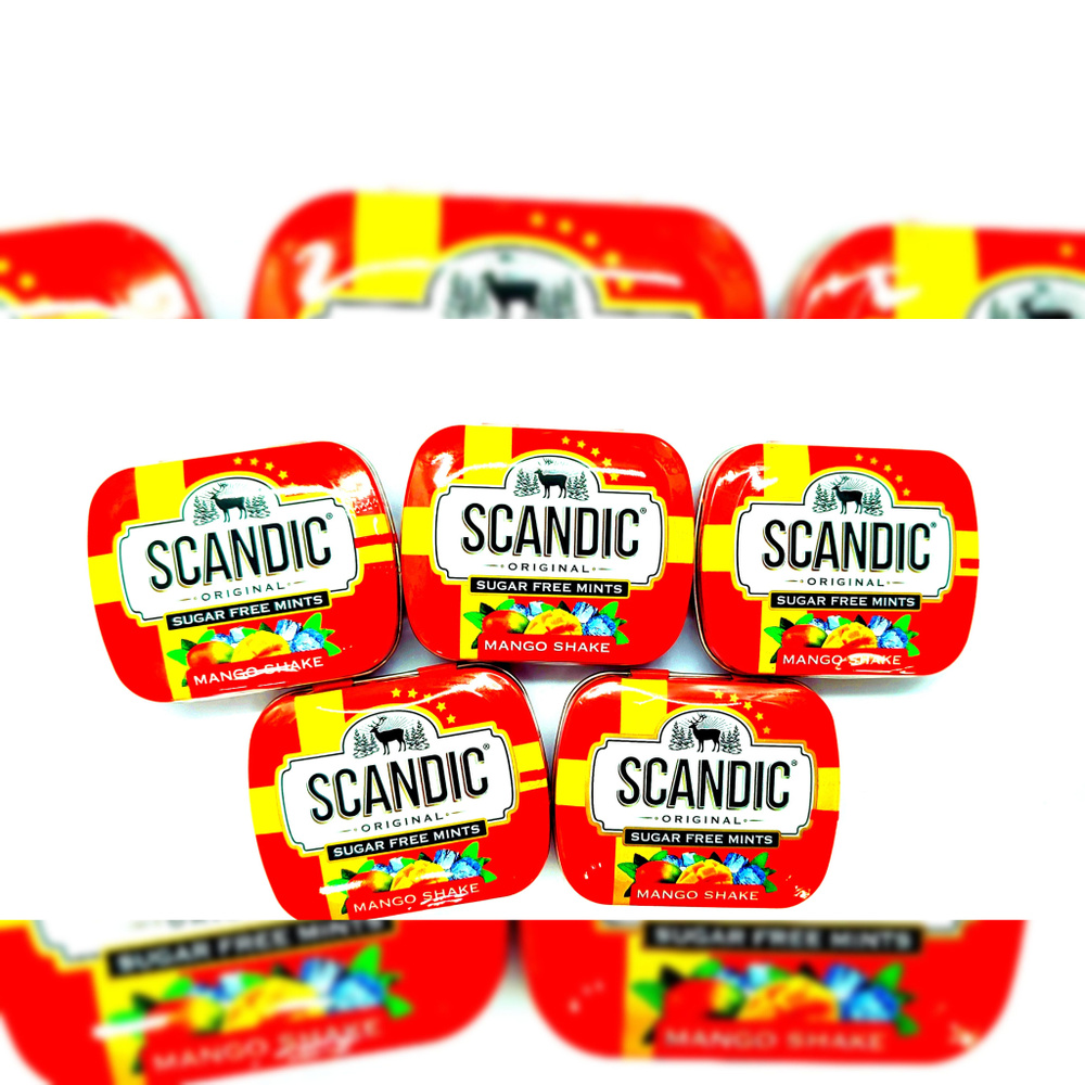 Конфеты Scandic без сахара со вкусом Манго 5шт #1