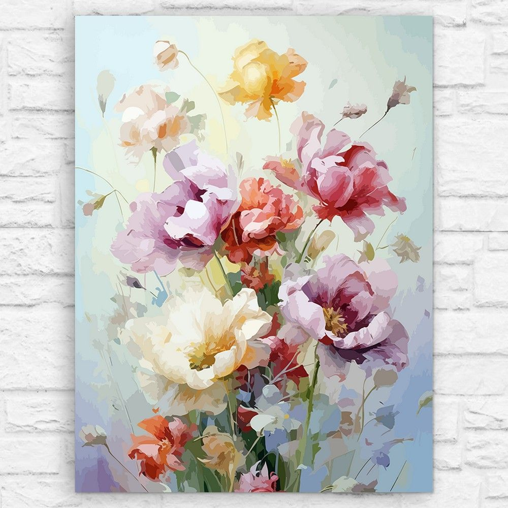 Картина по номерам на холсте цветы природа (розы, лилии, пейзаж) - 13133 В 30x40  #1
