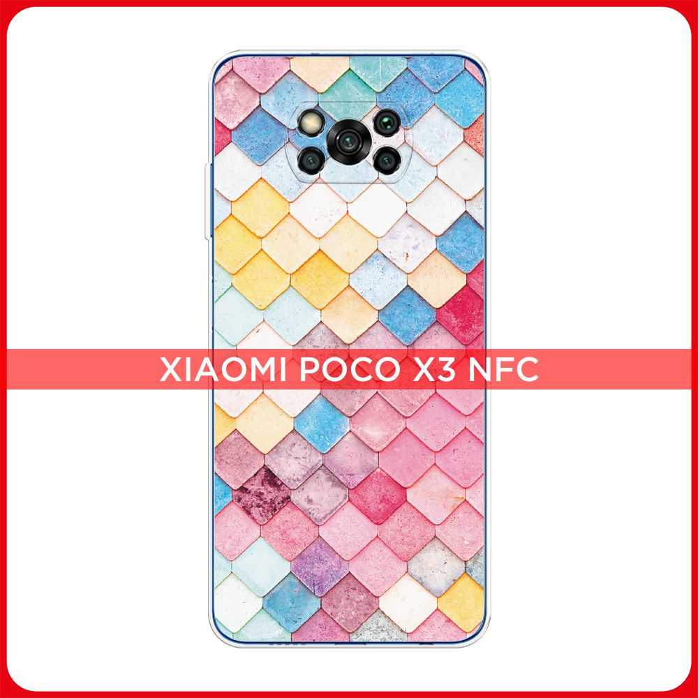 Силиконовый чехол на Xiaomi Poco X3/Poco X3 Pro / Сяоми Поко X3/Поко Х3 Про Нежные ромбики  #1