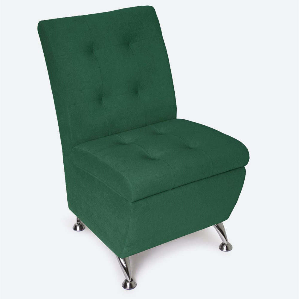 Кресло с ящиком Студия-Ф - Форма . 50х66х86 см, с декоративной прошивкой, без подлокотников, велюр Dream #1
